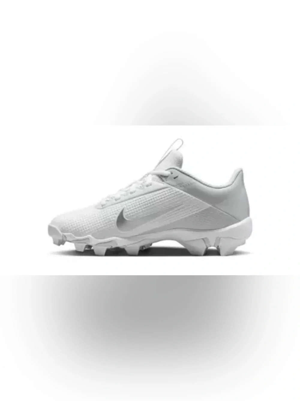 NWOB NIKE Vapor Edge Shark 2 Youth Boys Football Cleats White Silver - Size 4.5Y